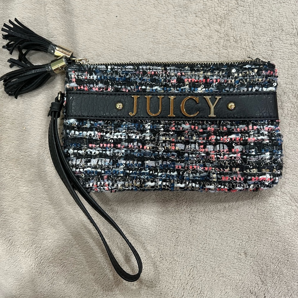 Juicy Couture Tweed Wristlet